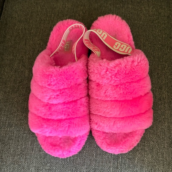 UGG Fluff Yeah Slide - Hot Pink - Picture 1 of 4